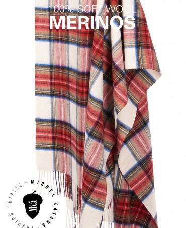 Палантин Унисекс TQ.W220_CHECK/BLANC.RUG